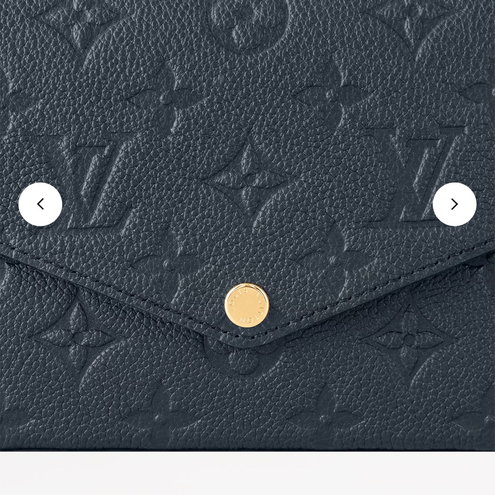Louis Vuitton Navy and Gold Clutch with Chain Strap - Picture 4 of 4
